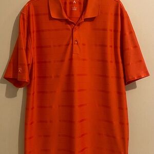 Antiqua Men's Golf Polo Shirt Size L  Orange Short Sleeve